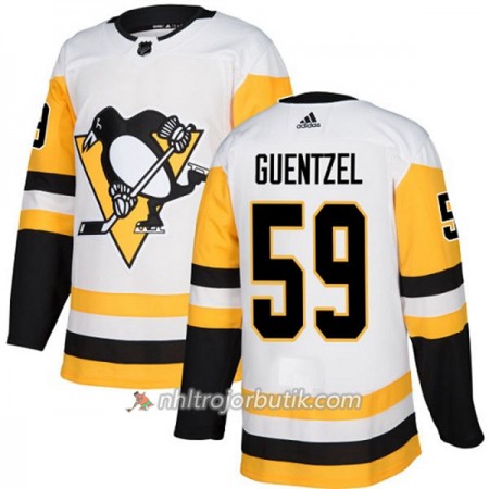 Män Ishockey Pittsburgh Penguins Tröja Jake Guentzel 59 Adidas 2017-2018 Vit Authentic